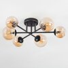 Chehalis Plafonnier, Boule lumineuse 55 cm Ambre, 6 lumières