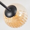 Chehalis Plafonnier, Boule lumineuse 60 cm Ambre, 6 lumières