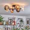 Chehalis Plafonnier, Boule lumineuse 62 cm Ambre, Clair, Fumé, 6 lumières