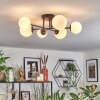 Chehalis Plafonnier, Boule lumineuse 55 cm Blanc, 6 lumières