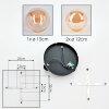 Chehalis Plafonnier, Boule lumineuse 30 cm Ambre, 3 lumières