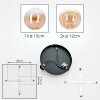 Chehalis Plafonnier, Boule lumineuse 30 cm Ambre, Clair, 3 lumières