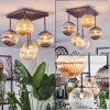 Chehalis Plafonnier, Boule lumineuse Ambre, Clair, Fumé, 5 lumières