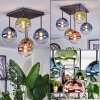 Chehalis Plafonnier, Boule lumineuse Bleu, Vert, Clair, Cuivré, 5 lumières