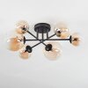 Chehalis Plafonnier, Boule lumineuse 62 cm Ambre, Clair, 6 lumières