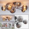 Chehalis Plafonnier, Boule lumineuse 62 cm Fumé, 6 lumières