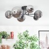 Chehalis Plafonnier, Boule lumineuse 62 cm Fumé, 6 lumières