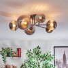 Chehalis Plafonnier, Boule lumineuse 62 cm Fumé, 6 lumières