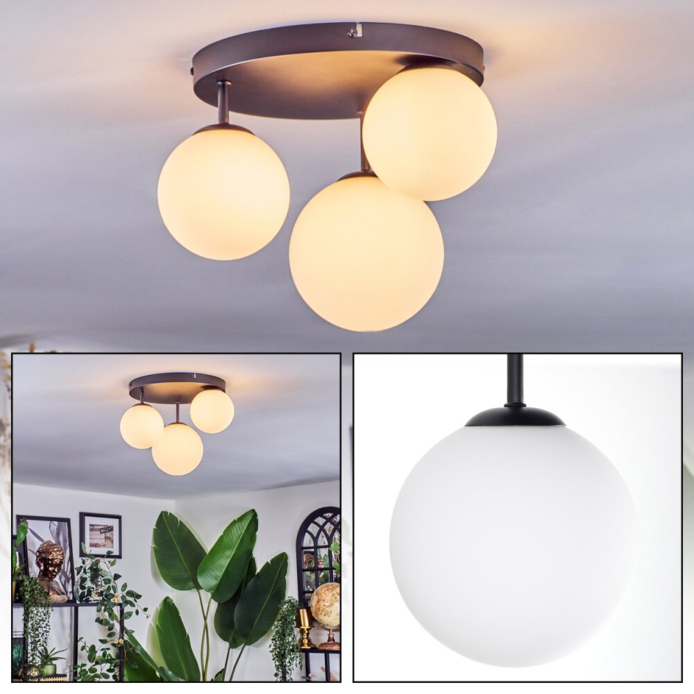 Chehalis Plafonnier, Boule lumineuse 30 cm Blanc, 3 lumières main product photo