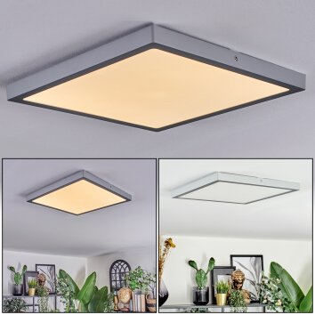 Finsrud Plafonnier, Panel LED Argenté, 1 lumière Finsrud Plafonnier, Panel LED Argenté, 1 lumière