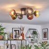 Chehalis Plafonnier, Boule lumineuse 60 cm Bleu, Vert, Clair, Cuivré, 6 lumières