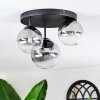 Chehalis Plafonnier, Boule lumineuse 30 cm Clair, Fumé, 3 lumières