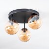 Chehalis Plafonnier, Boule lumineuse 30.5 cm Ambre, 3 lumières