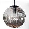 Chehalis Plafonnier, Boule lumineuse 30 cm Fumé, 3 lumières