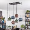 Koyoto Suspension, Boule lumineuse, Suspension Bleu, Vert, Cuivré, 6 lumières