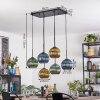 Koyoto Suspension, Boule lumineuse, Suspension Bleu, Or, Vert, 6 lumières