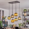 Koyoto Suspension, Boule lumineuse, Suspension Bleu, Or, Vert, 6 lumières