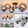 Gastor Plafonnier, Boule lumineuse Fumé, 6 lumières
