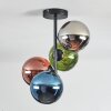 Gastor Plafonnier, Boule lumineuse 32 cm Bleu, Chrome, Vert, Cuivré, Fumé, 4 lumières