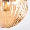 Chehalis Plafonnier, Boule lumineuse 32 cm Ambre, 3 lumières