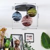 Chehalis Plafonnier, Boule lumineuse 30 cm Bleu, Vert, Cuivré, 3 lumières