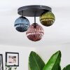 Chehalis Plafonnier, Boule lumineuse 30 cm Bleu, Vert, Cuivré, 3 lumières