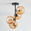 Koyoto Plafonnier, Boule lumineuse 31 cm Ambre, 4 lumières