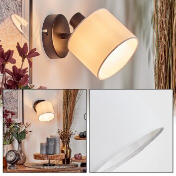 Alsen Applique murale, Spot mural Noir, 1 lumière