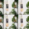 Veria Suspension, Suspension Laiton, Noir, 4 lumières