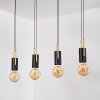 Veria Suspension, Suspension Laiton, Noir, 4 lumières