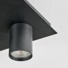 Udena Plafonnier LED Noir, 4 lumières