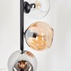 Koyoto Boule lumineuse, Lampadaire 32 cm Ambre, Chrome, Clair, Fumé, 6 lumières