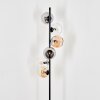 Koyoto Boule lumineuse, Lampadaire 32 cm Ambre, Chrome, Clair, Fumé, 6 lumières