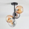 Koyoto Plafonnier, Boule lumineuse 31 cm Ambre, Clair, Fumé, 4 lumières