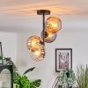 Koyoto Plafonnier, Boule lumineuse 31 cm Ambre, Clair, Fumé, 4 lumières