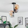 Koyoto Plafonnier, Boule lumineuse 31 cm Ambre, Clair, Fumé, 4 lumières