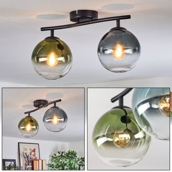 Gastor Plafonnier, Boule lumineuse Bleu, Vert, Clair, 2 lumières Gastor Plafonnier, Boule lumineuse Bleu, Vert, Clair, 2 lumières