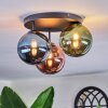 Chehalis Plafonnier, Boule lumineuse 34 cm Bleu, Vert, Cuivré, 3 lumières