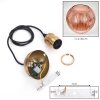 Koyoto Suspension, Boule lumineuse, Suspension Or, 1 lumière