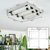 Zamar Plafonnier LED Chrome, 3 lumières