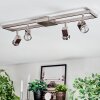 Danil Plafonnier, Spot de plafond LED Nickel mat, 4 lumières