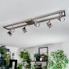 Danil Plafonnier, Spot de plafond LED Nickel mat, 6 lumières