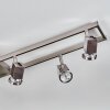 Danil Plafonnier, Spot de plafond LED Nickel mat, 6 lumières