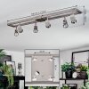 Danil Plafonnier, Spot de plafond LED Nickel mat, 6 lumières