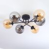 Gastor Plafonnier, Boule lumineuse Ambre, Fumé, 6 lumières