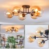 Gastor Plafonnier, Boule lumineuse Ambre, Clair, 6 lumières
