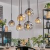 Ripoll Suspension, Boule lumineuse, Suspension Ambre, Clair, Fumé, 6 lumières