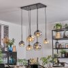 Ripoll Suspension, Boule lumineuse, Suspension Ambre, Clair, Fumé, 6 lumières