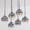 Koyoto Suspension, Boule lumineuse, Suspension Clair, Fumé, 6 lumières