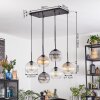 Koyoto Suspension, Boule lumineuse, Suspension Ambre, Clair, Fumé, 6 lumières